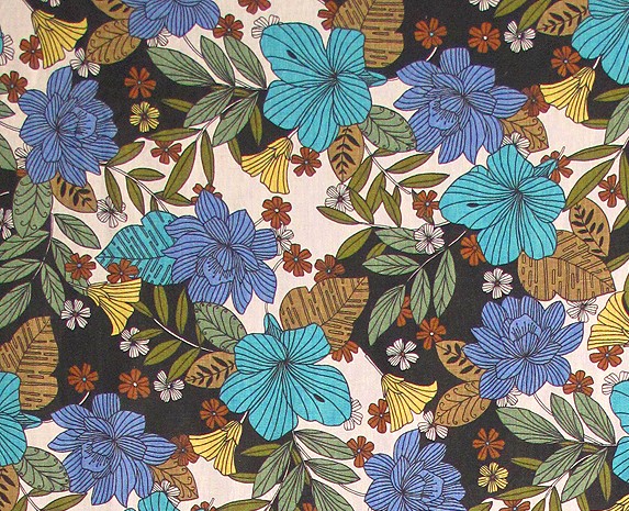 the 18th and walnut fabric print