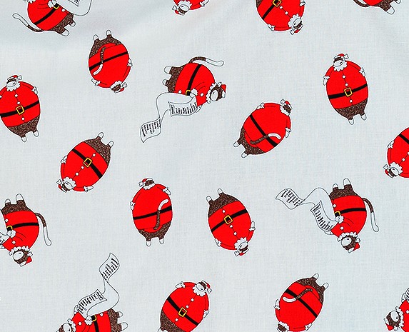 santa monkey fabric