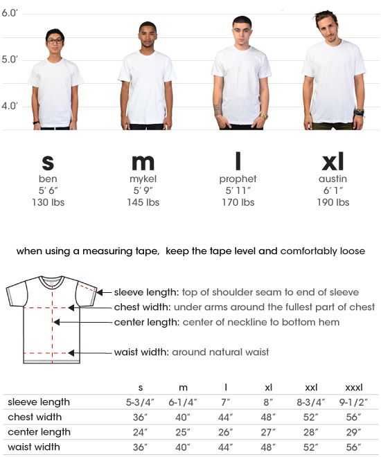 tultex shirt size chart