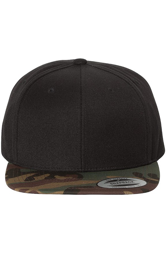 mens hats Black Camo Premium Snapback