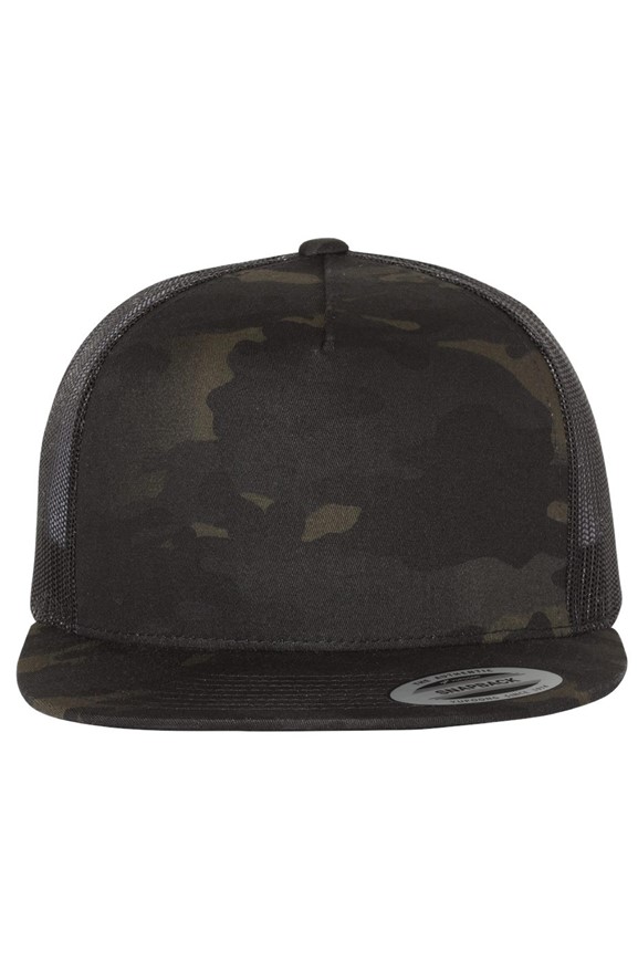 mens hats Multicam Black/ Black Trucker Cap