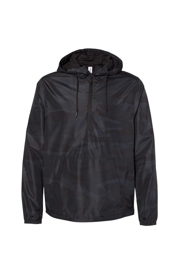 mens jackets Black Camo Pullover Windbreaker