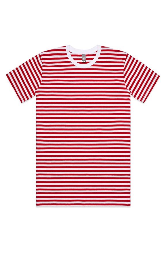 mens tshirts White Red Stripe Tee