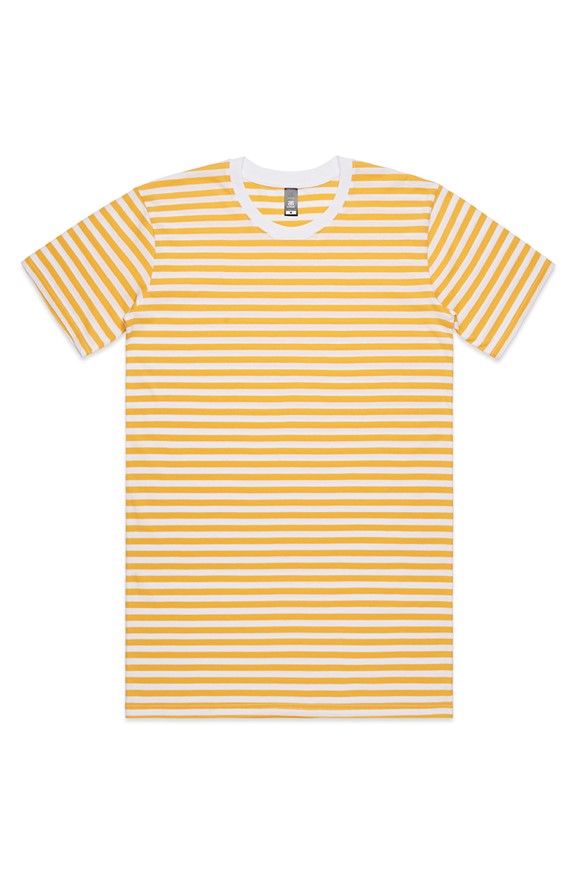 mens tshirts White Yellow Stripe Tee