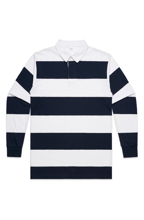 mens tshirts White/Navy Rugby Stripe Jersey