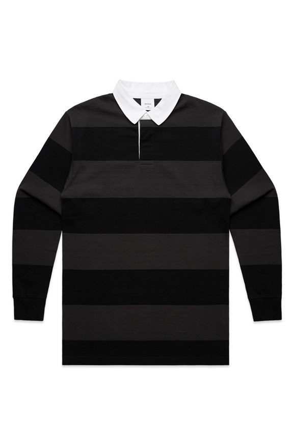 mens tshirts Black/Coal Rugby Stripe Jersey