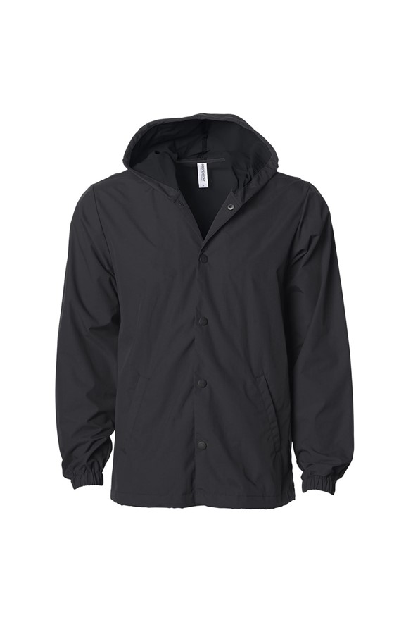 mens jackets Black-On-Black-Water-Resistant Windbreaker