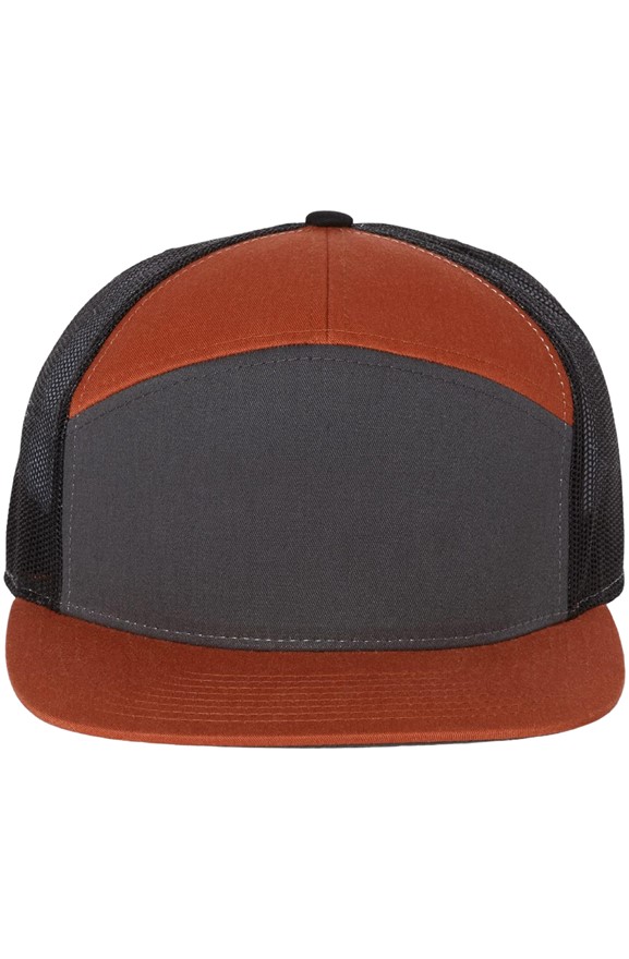 mens hats Charcoal-Burnt Orange-Black-Cap